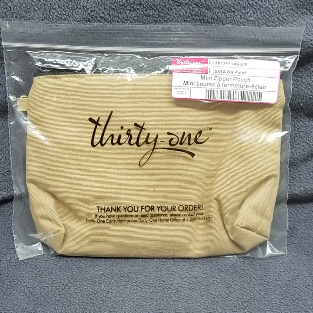 Thirty-one mini zipper pouch